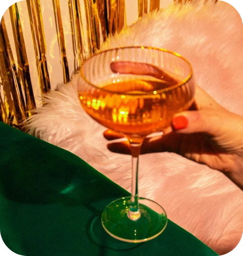 Signature cocktail with fresh ingredients